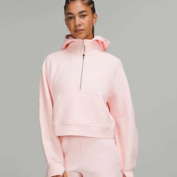lululemon athletica Tops - EUC Lululemon Scuba Oversized
Half-Zip Hoodie Strawberry Milkshake